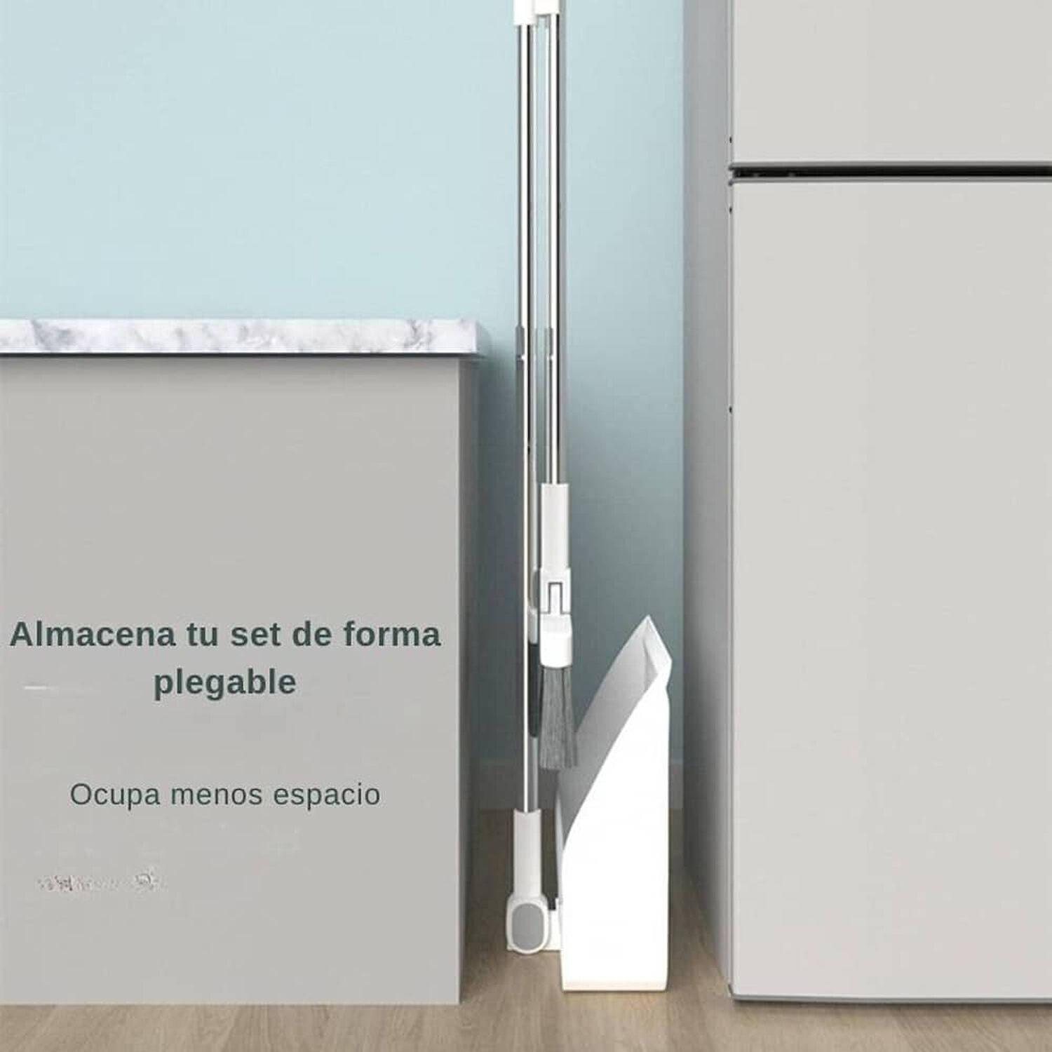 Set Escoba Y Pala Con Dientes Plegable Gira 180 Grados image number 5.0