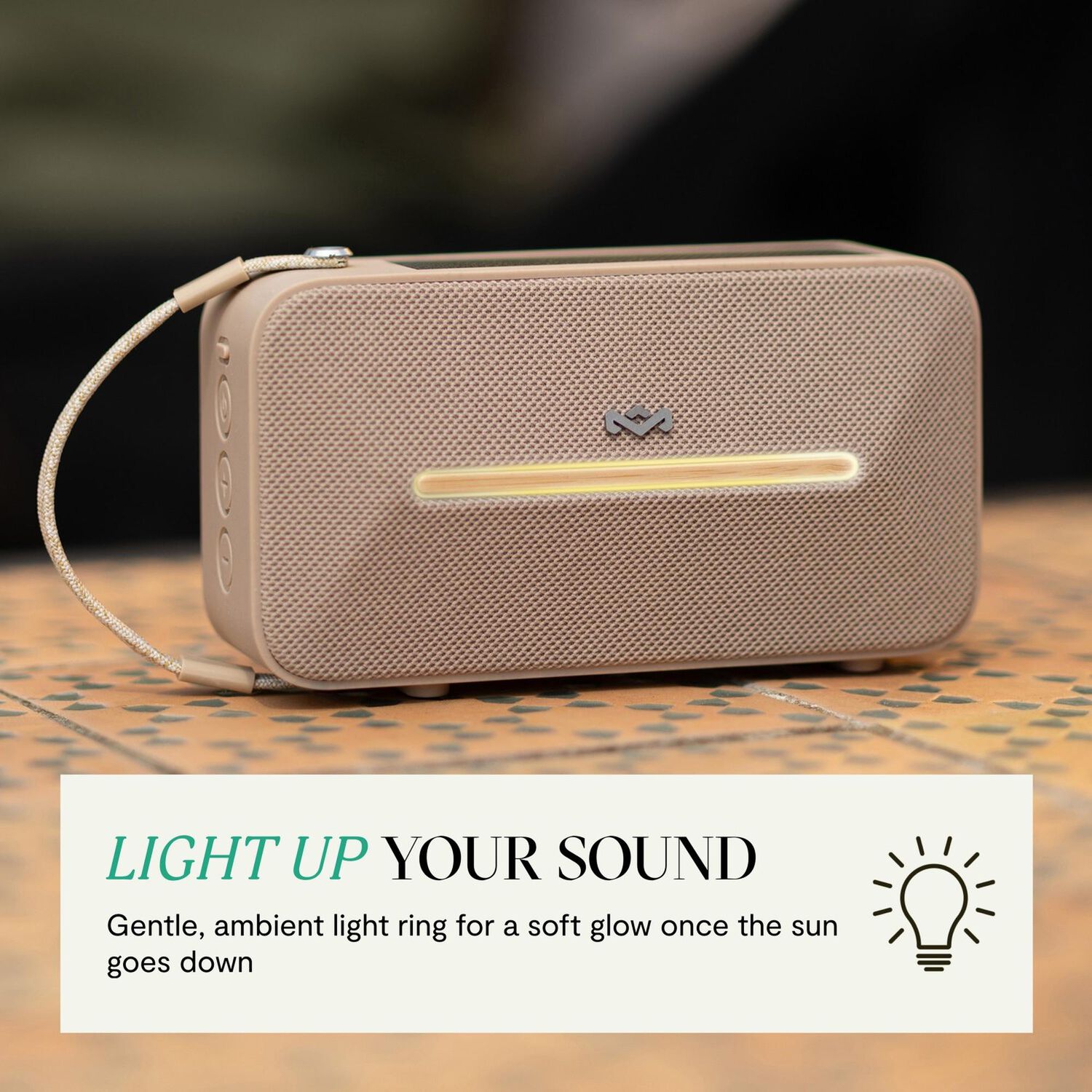 Parlante Bluetooth 5.3 Waterproof Rise Up Solar Cream Marley image number 4.0