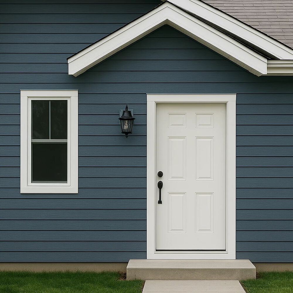 Pack De 5 Revestimientos Siding Plano Wpc Exterior Color Gris Azulado image number 1.0