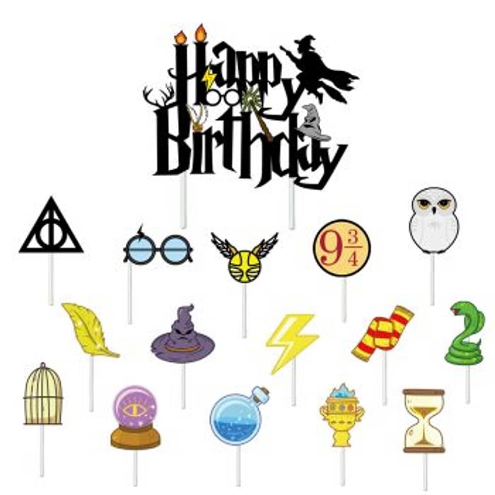 Pack Cumplea&ntilde;os Harry Potter Globos Toppers Cinta Y Mas image number 1.0