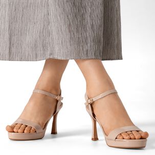 Sandalia Casual Taco Alto Simil Charol Mujer Weide You537