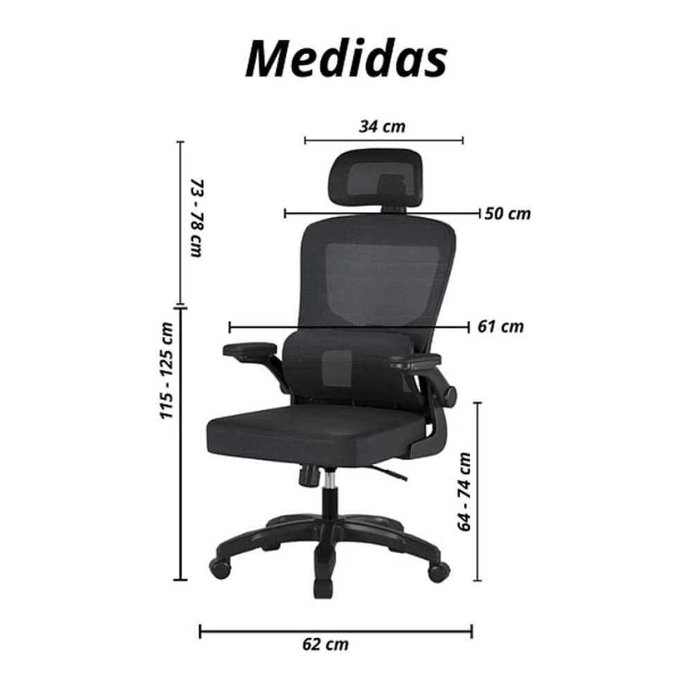 Silla Escritorio Homework Ergon&oacute;mica Reposo Lumbar Cintura image number 1.0