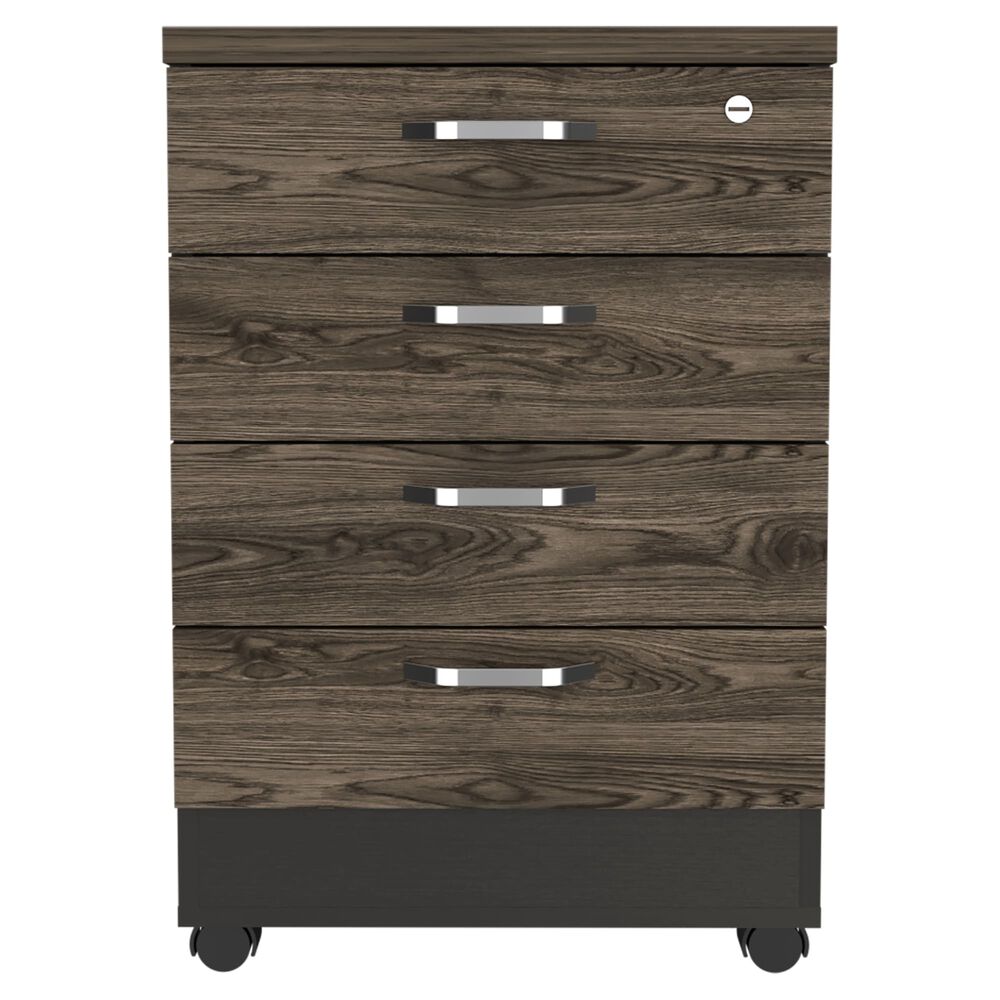 Cajonera Con Ruedas Fm-006n Negro Y Caf&eacute; Oscuro image number 3.0