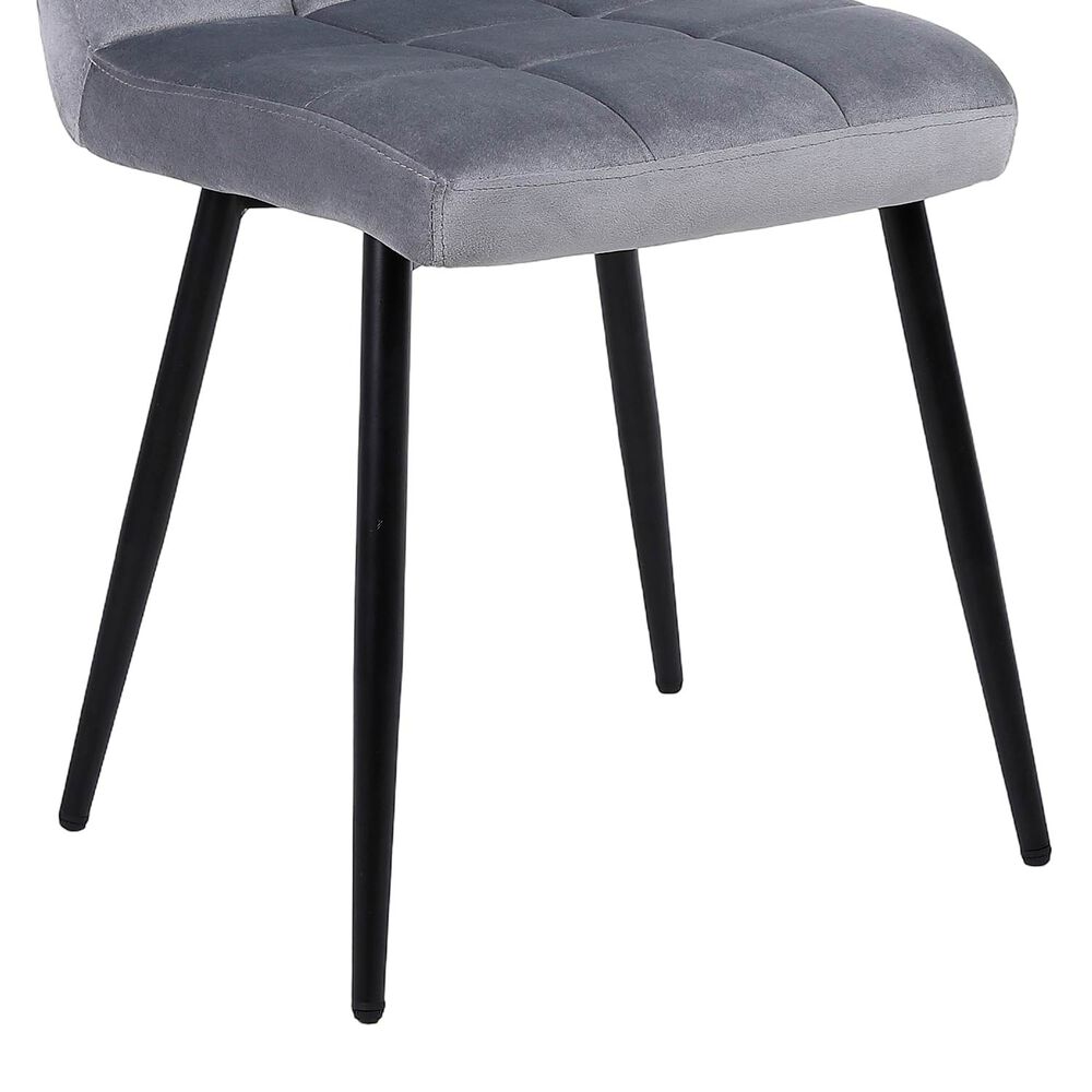 Pack De 4 Sillas De Comedor Modernas Novahus Velvet Gris image number 4.0