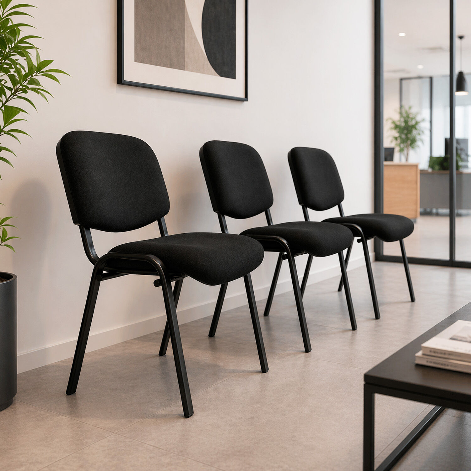 Silla De Visita Iso Confident Negra image number 3.0