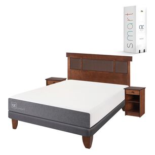 Cama Europea Cic Smart / 2 Plazas / Base Normal + Set De Maderas
