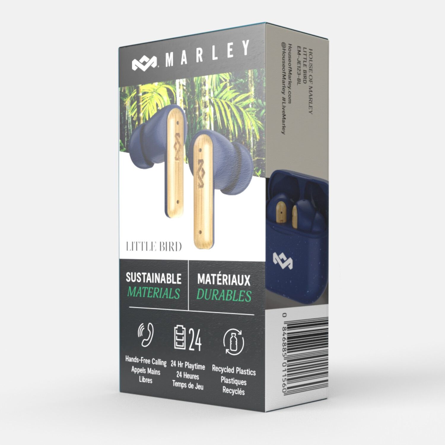 Aud&iacute;fonos Bluetooth True Wireless Little Bird Blue Marley image number 6.0