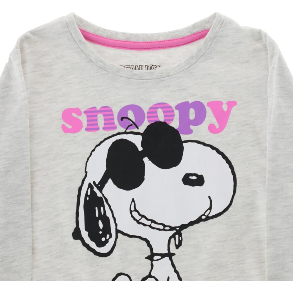 Polera M/l Niña Snoopy