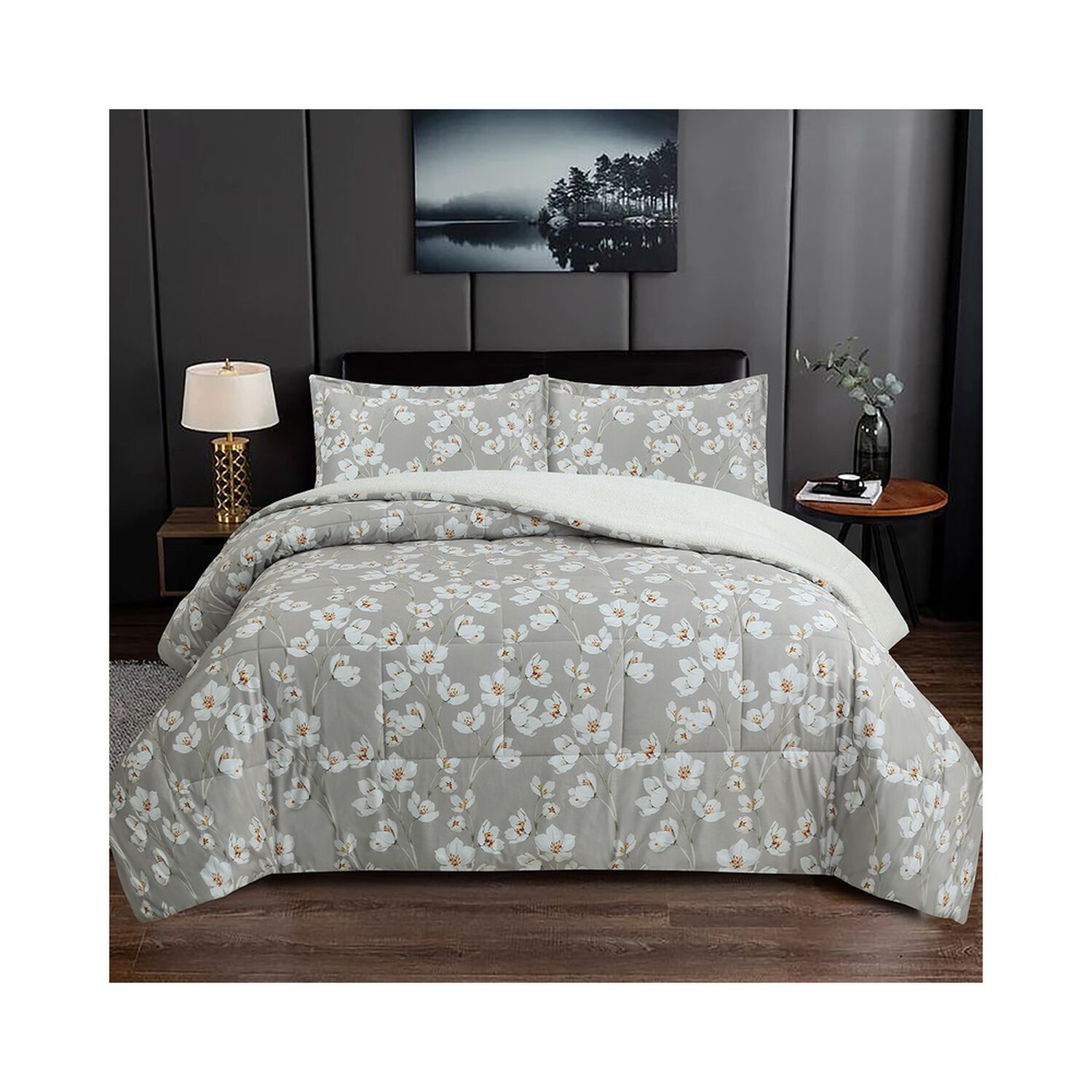 Plumon Andes Velvet Printed Magnolia King image number 0.0