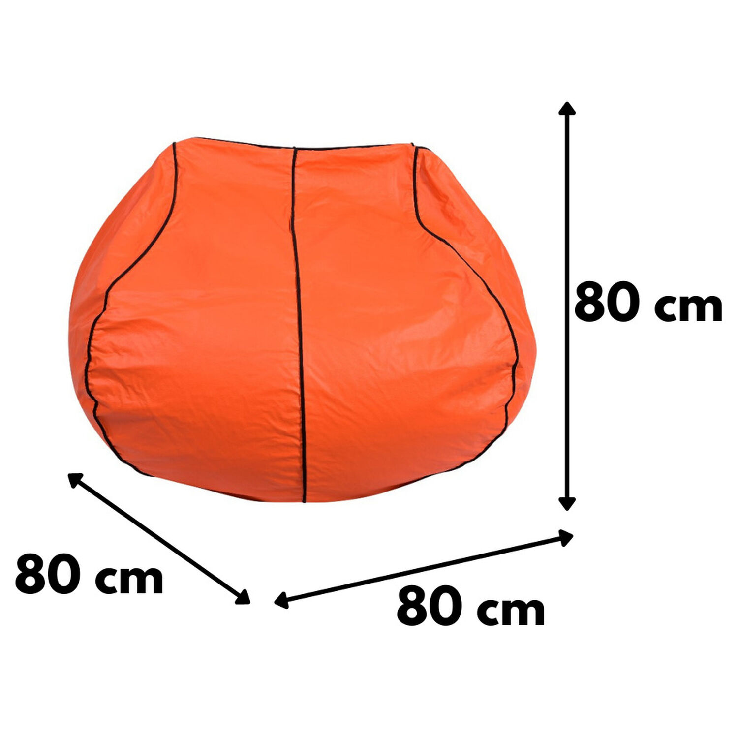 Pouf Pera B&aacute;squetbol Eco Cuero 80x80x80 Cm image number 0.0
