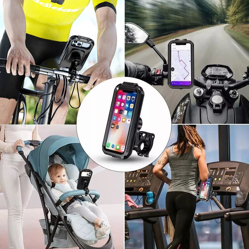 Soporte Porta Celular Para Moto Y Bicicleta Impermeable 360 image number 2.0