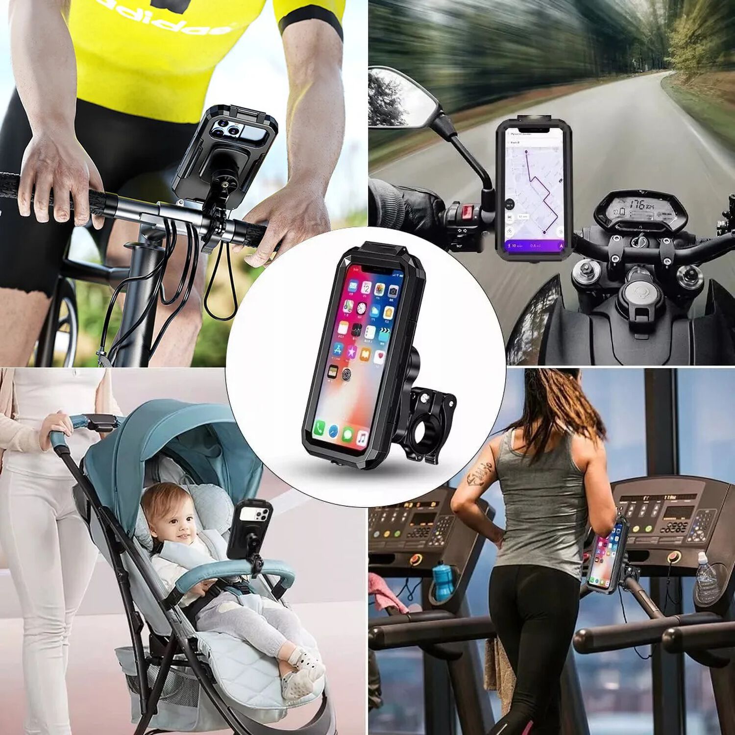 Soporte Porta Celular Para Moto Y Bicicleta Impermeable 360 image number 2.0