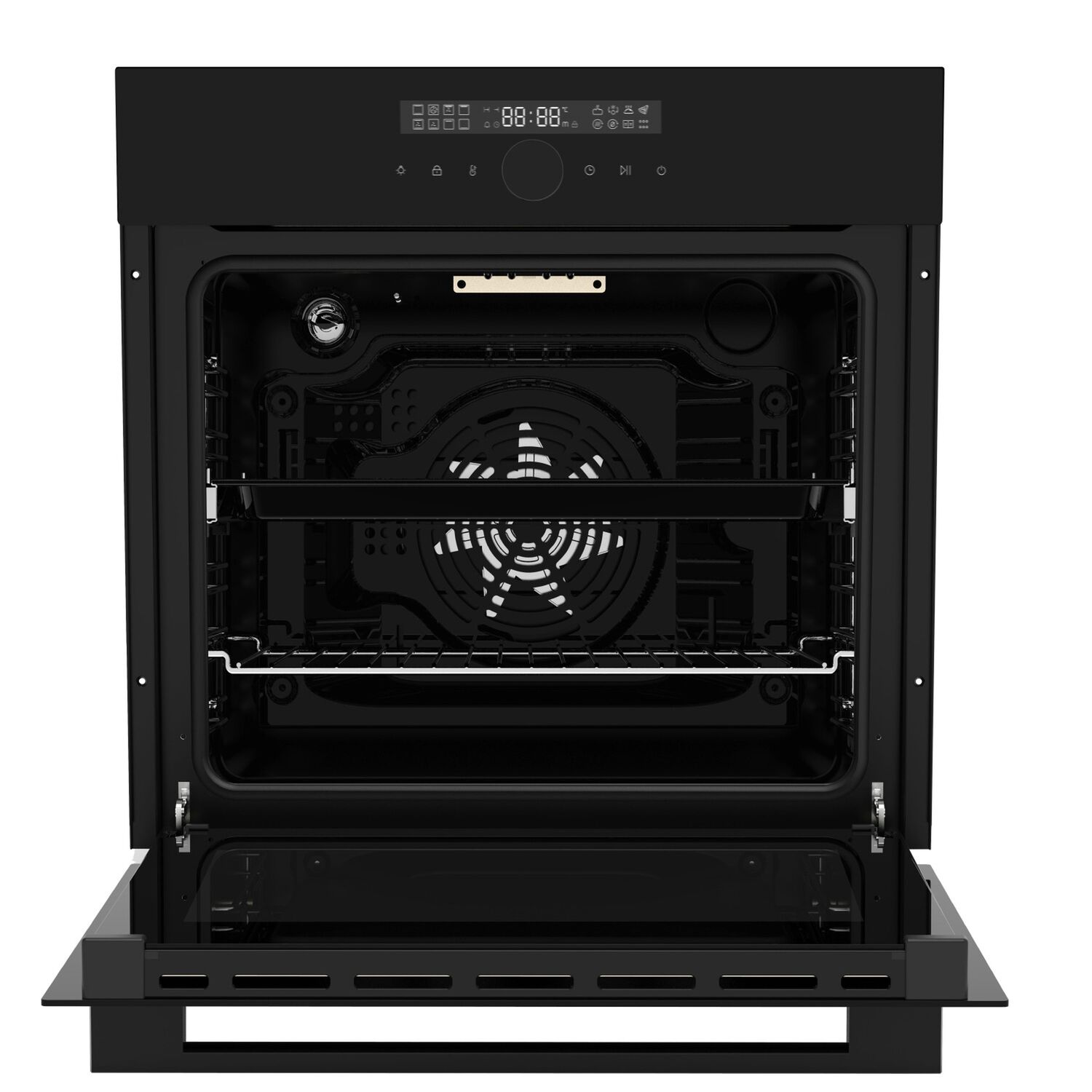 Horno El&eacute;ctrico Empotrable Gr&ouml;ner Deluxe Air Fry Black Matte 16f 76l image number 1.0