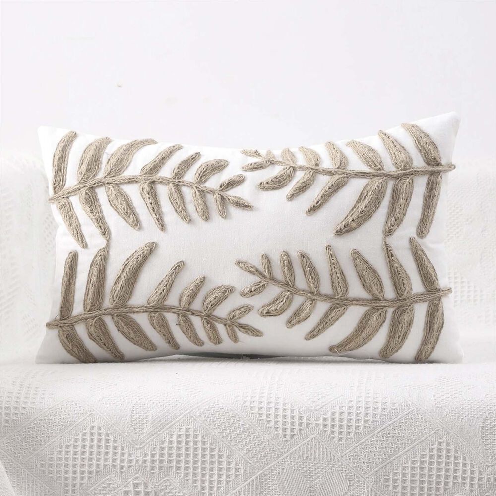 Pack De 02 Fundas De Cojin Con Detalles En Yute 30x50 Cm Md08 image number 0.0