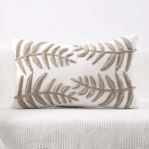 Pack De 02 Fundas De Cojin Con Detalles En Yute 30x50 Cm Md08