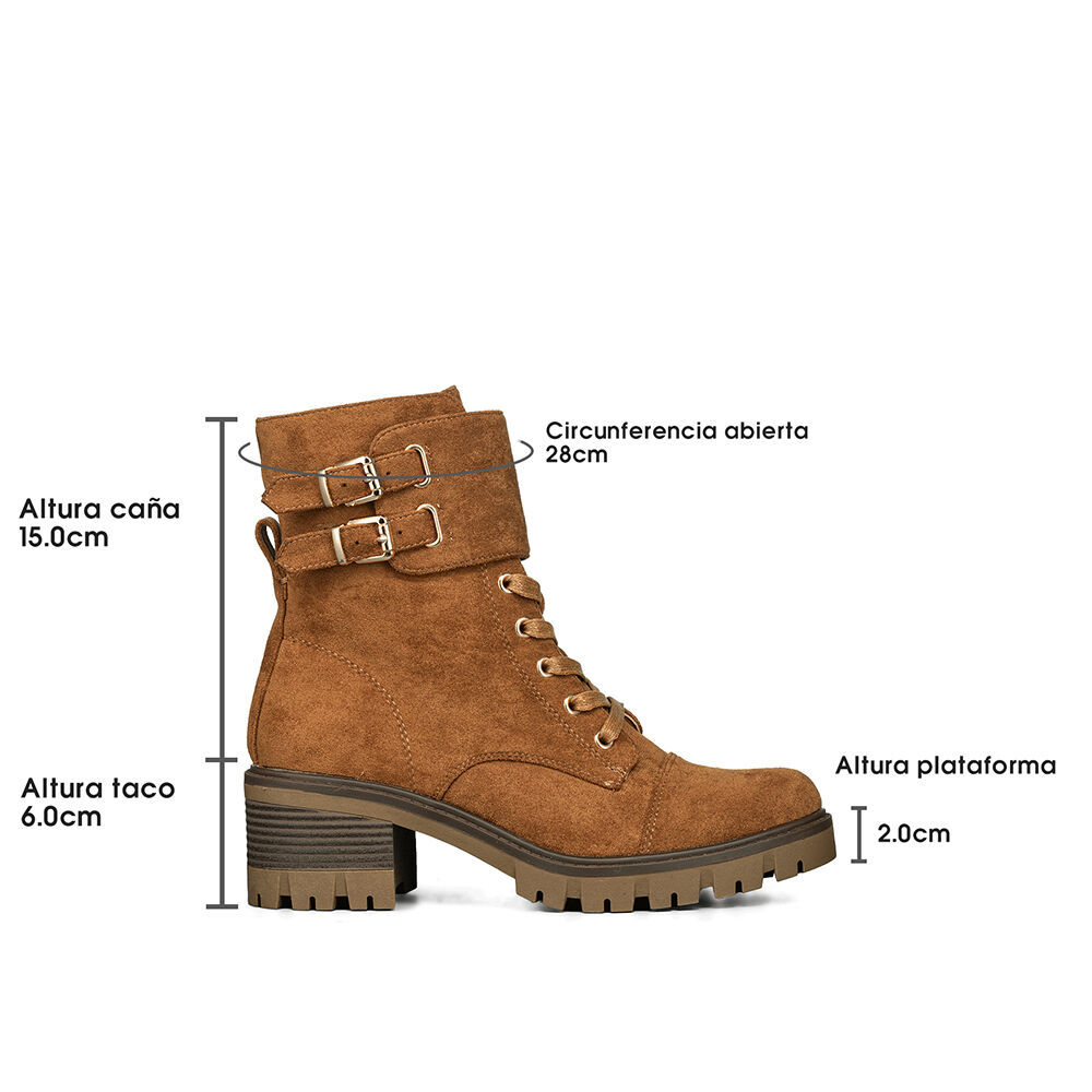 Botin Casual Mujer Tacon Grueso Vintage Weide Hx505 image number 6.0