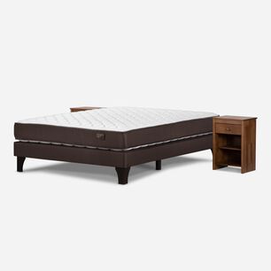 Cama Europea Rosen Ergo T / 2 Plazas / Base Normal + Velador Ferraras
