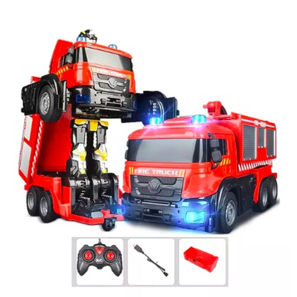 Auto A Control Remoto Transformer Bombero Lanza Agua image number 0.0