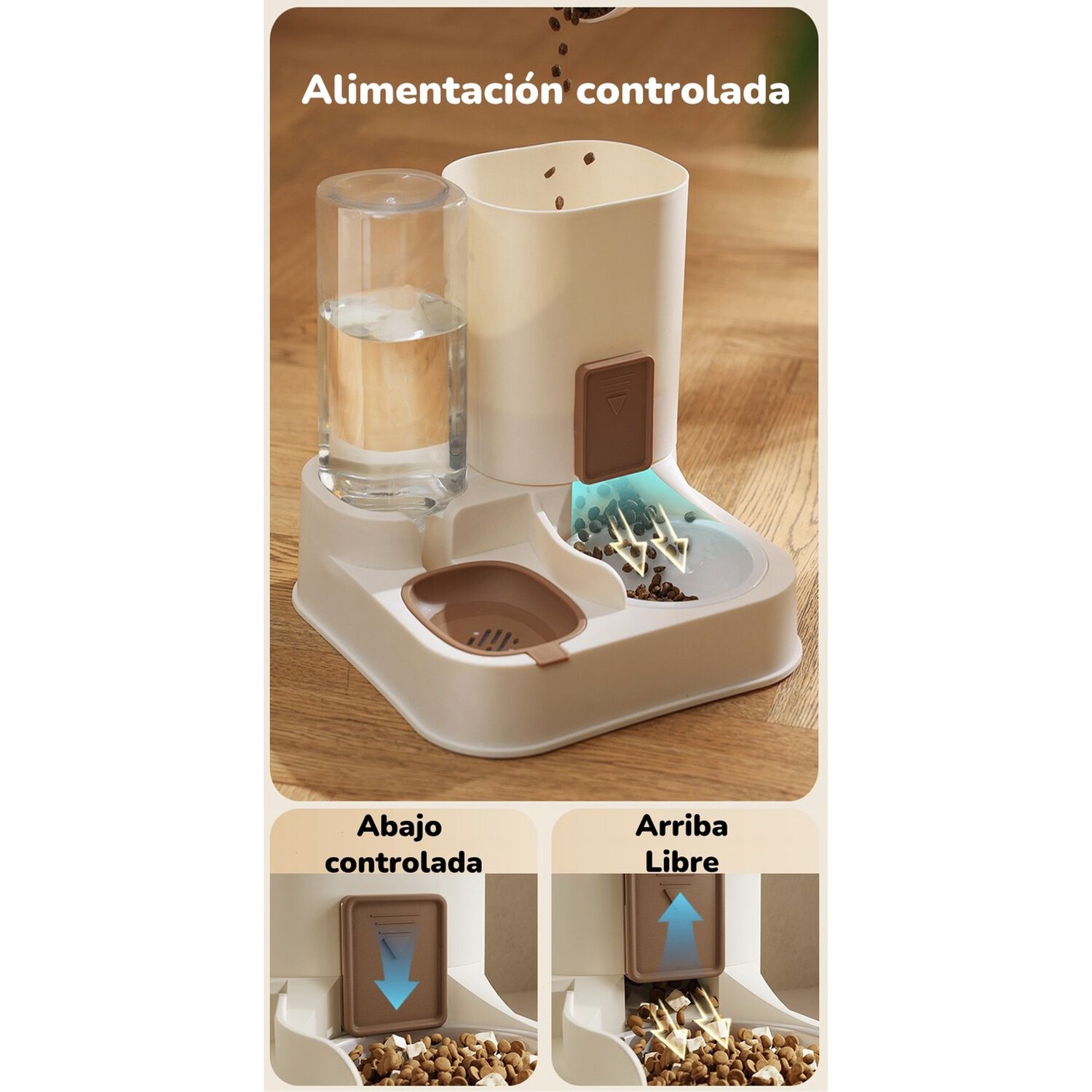 Dispensador Autom&aacute;tico Agua Y Alimento 2 En 1 By Lubabycas image number 1.0