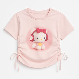 Polera Infantil Rosada Estampado Personaje