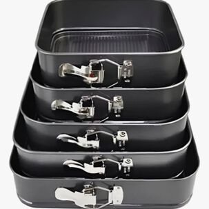 5 Molde Cuadrado Antiadherente Desmontable