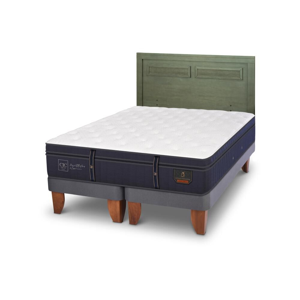 Cama Europea Cic Linea Premium / King / Base Dividida + Respaldo image number 4.0