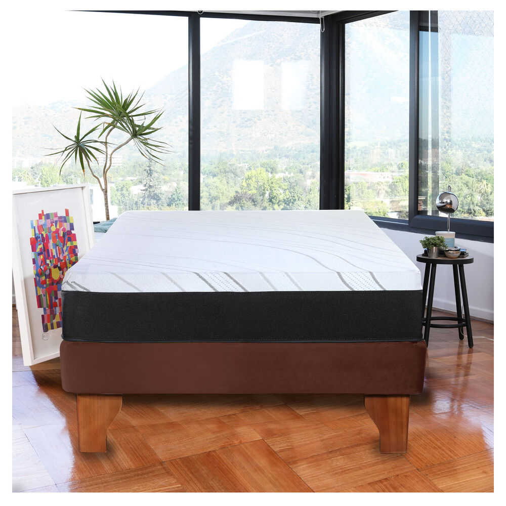 Cama Europea Zen Pro 1.5 Plazas Tela Velvet Chocolate image number 0.0