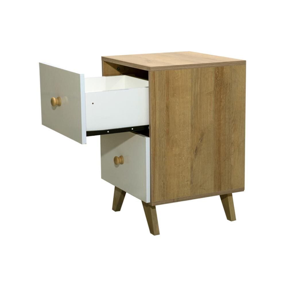 Velador Home Mobili Odda / 2 Cajones image number 4.0