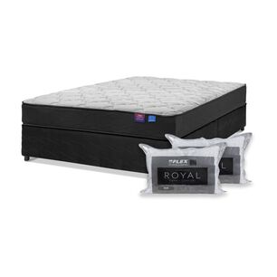 Cama Americana Flex Therapedic Plus / 2 Plazas / Base Dividida + Almohadas