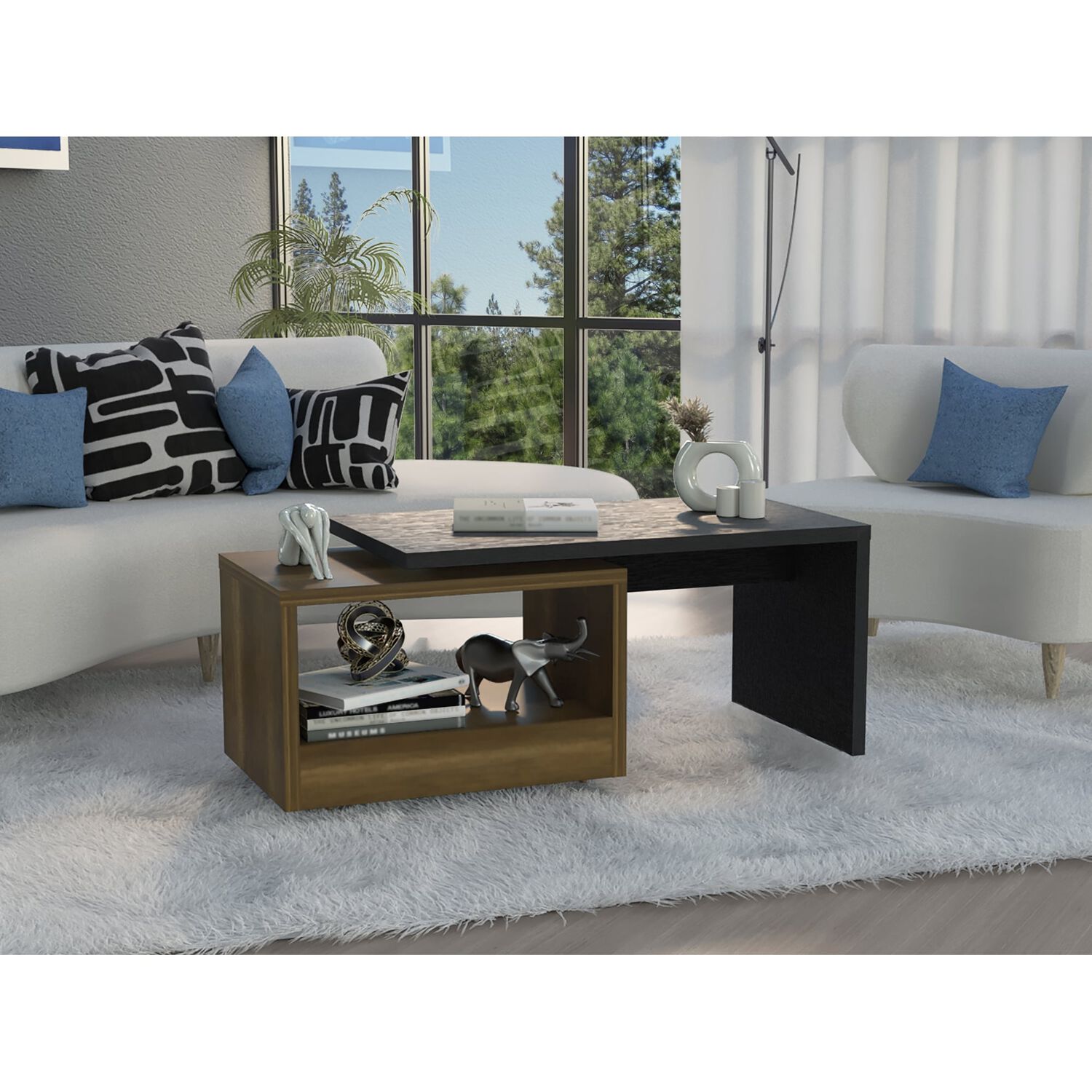 Mesa De Centro 45x100,2x45 Cm Fm-026n - Negro image number 5.0