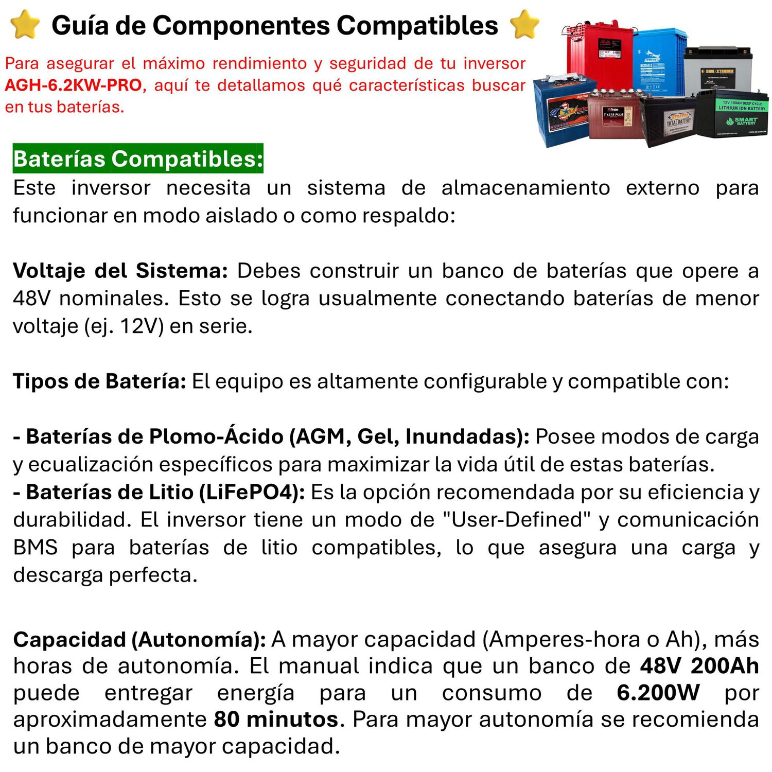 Inversor Solar Con Wifi H&iacute;brido 6200w Potencia M&aacute;xima 12400w image number 7.0