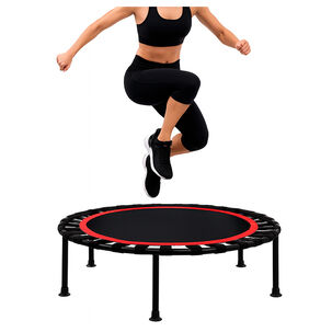 Trampolín Fitness Plegable Con Ligas 100cm Para Saltos Y Cardio