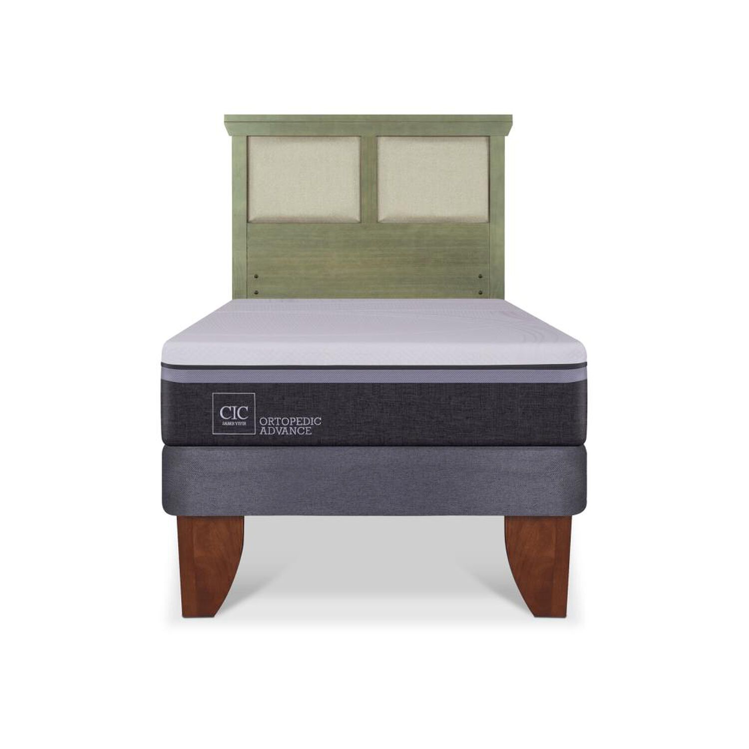 Cama Europea Cic Ortopedic Advance / 1.5 Plazas / Base Normal + Respaldo image number 0.0