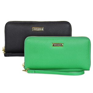 2 Billeteras De Mujer Jaeda Negra Y Verde Kenneth Cole