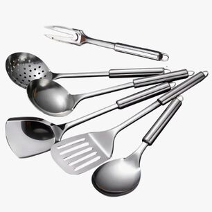 Set 6 Utensilios De Cocina Acero Inoxidable Premium