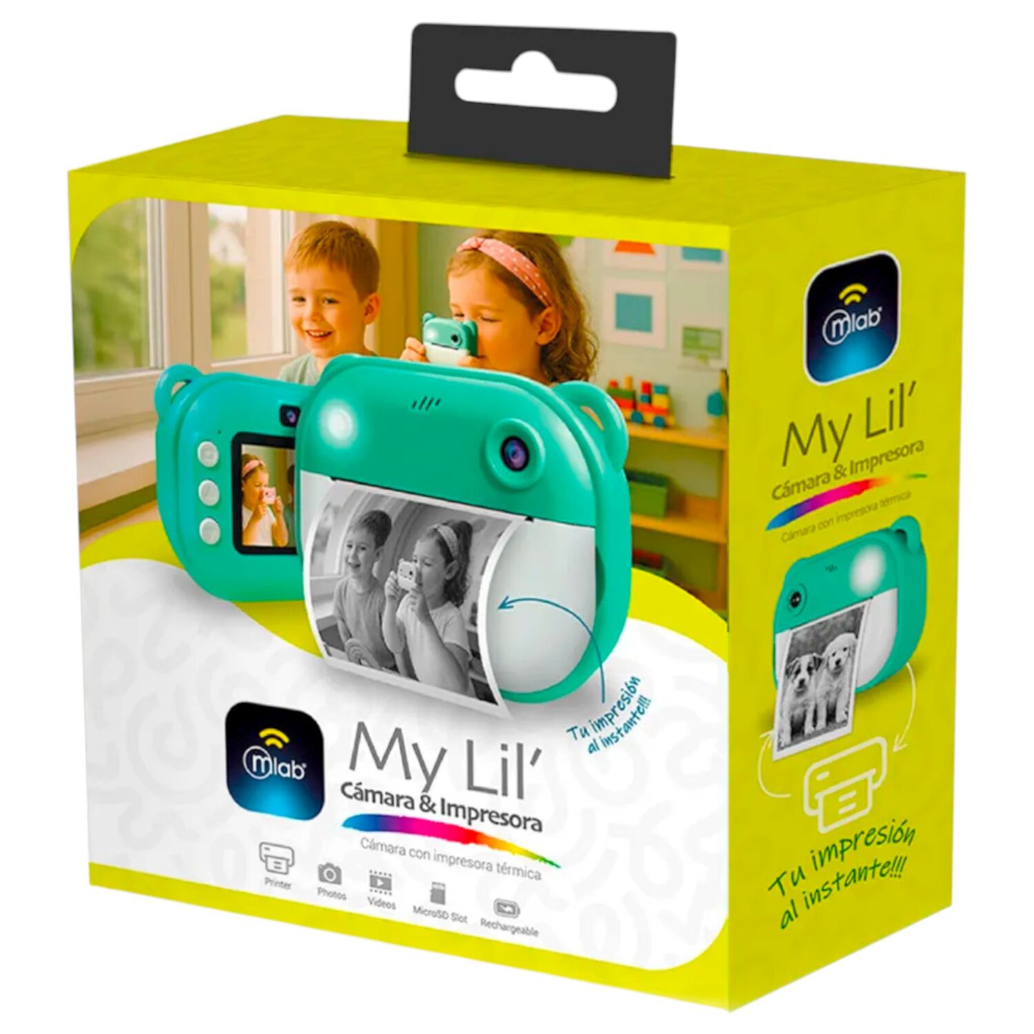 C&aacute;mara Instant&aacute;nea Kinder Kids My Lil Mlab 8 Mpx B & N image number 5.0