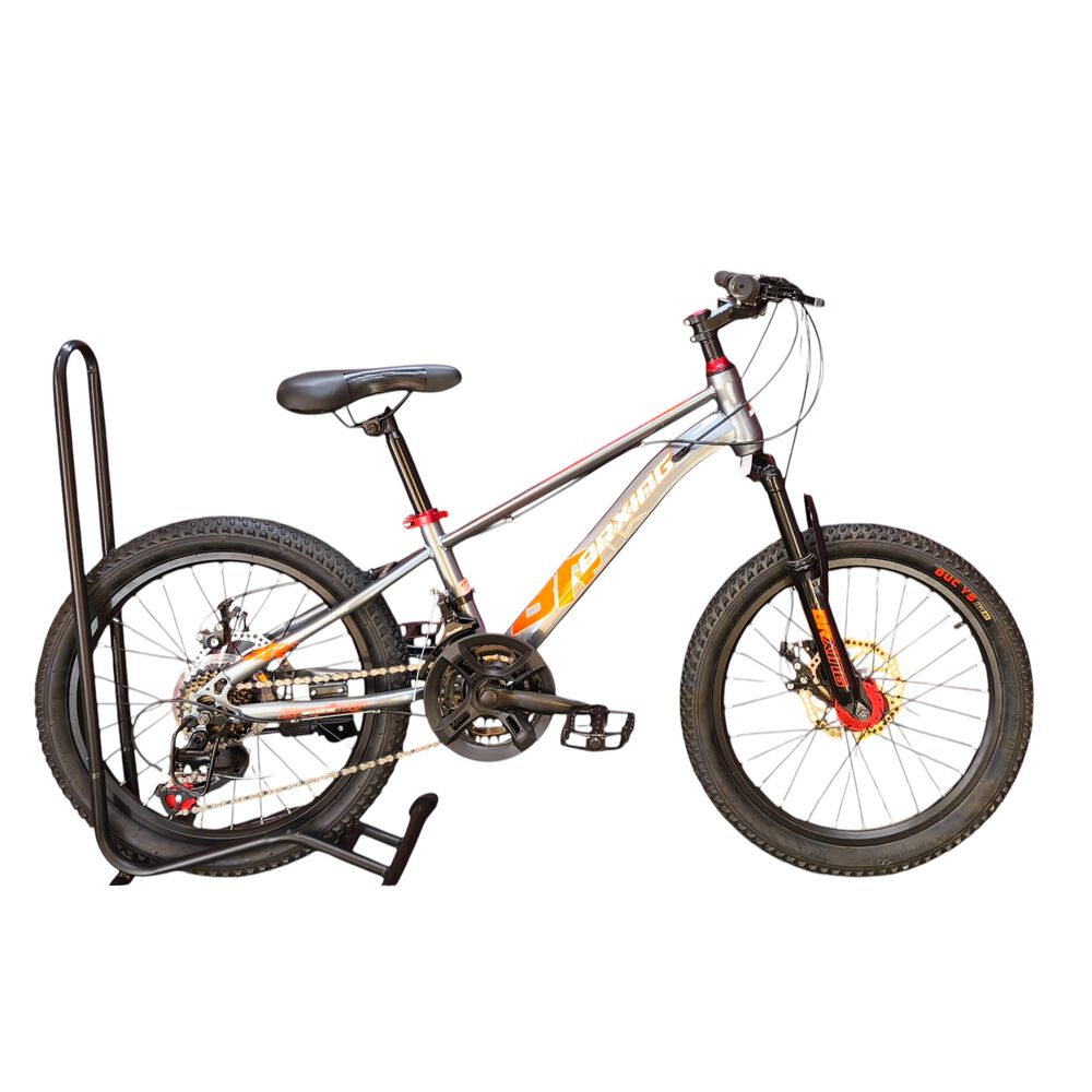 Bicicleta Aro 20 Brxing Con Freno Disco Y 21 Velocidades Gris Naranjo image number 0.0