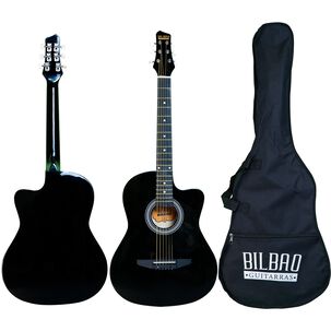 Guitarra Ac&uacute;stica Bilbao Bil-38c-bk + Funda