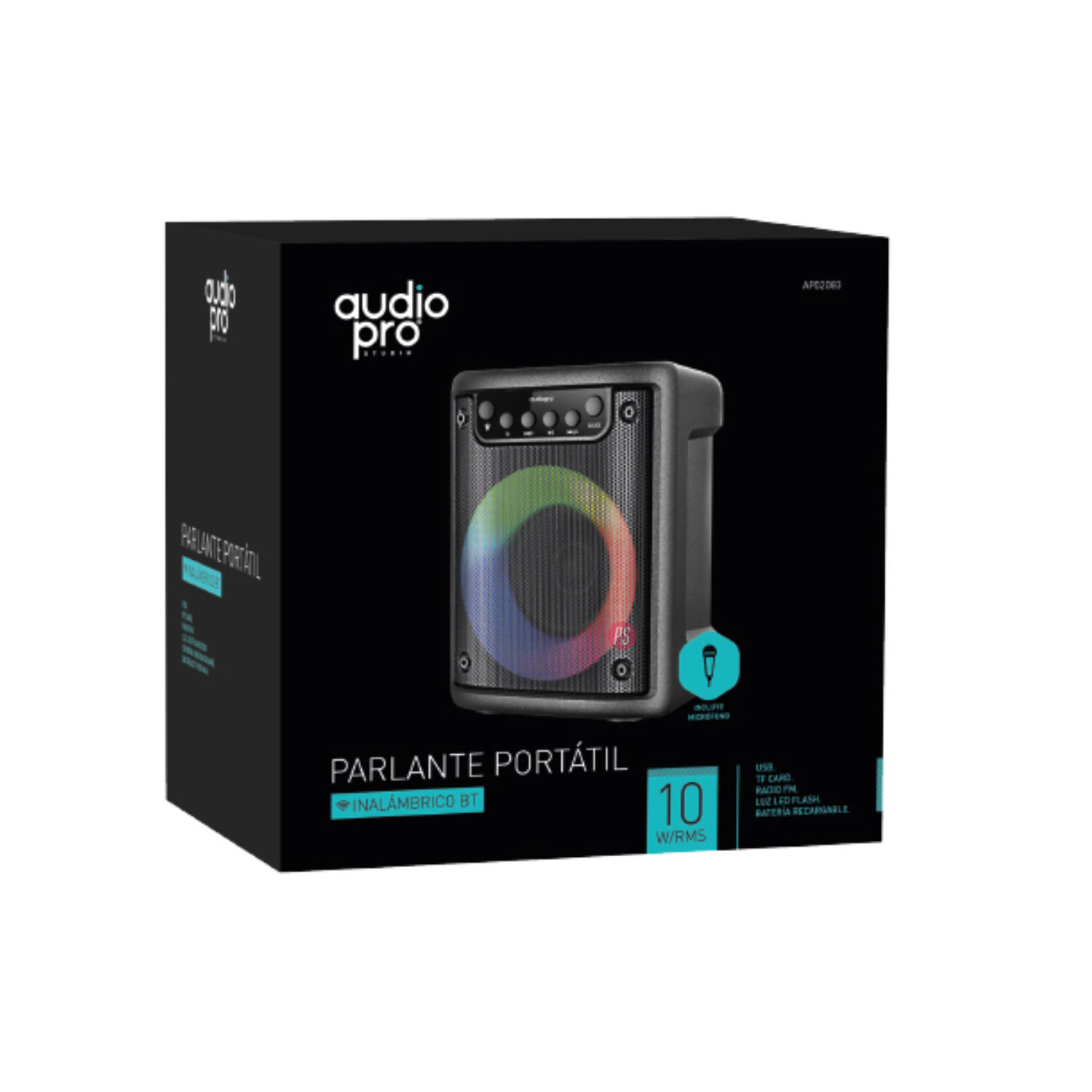 Parlante Bluetooth Iluminaci&oacute;n Rgb Y Micr&oacute;fono - Ps image number 1.0