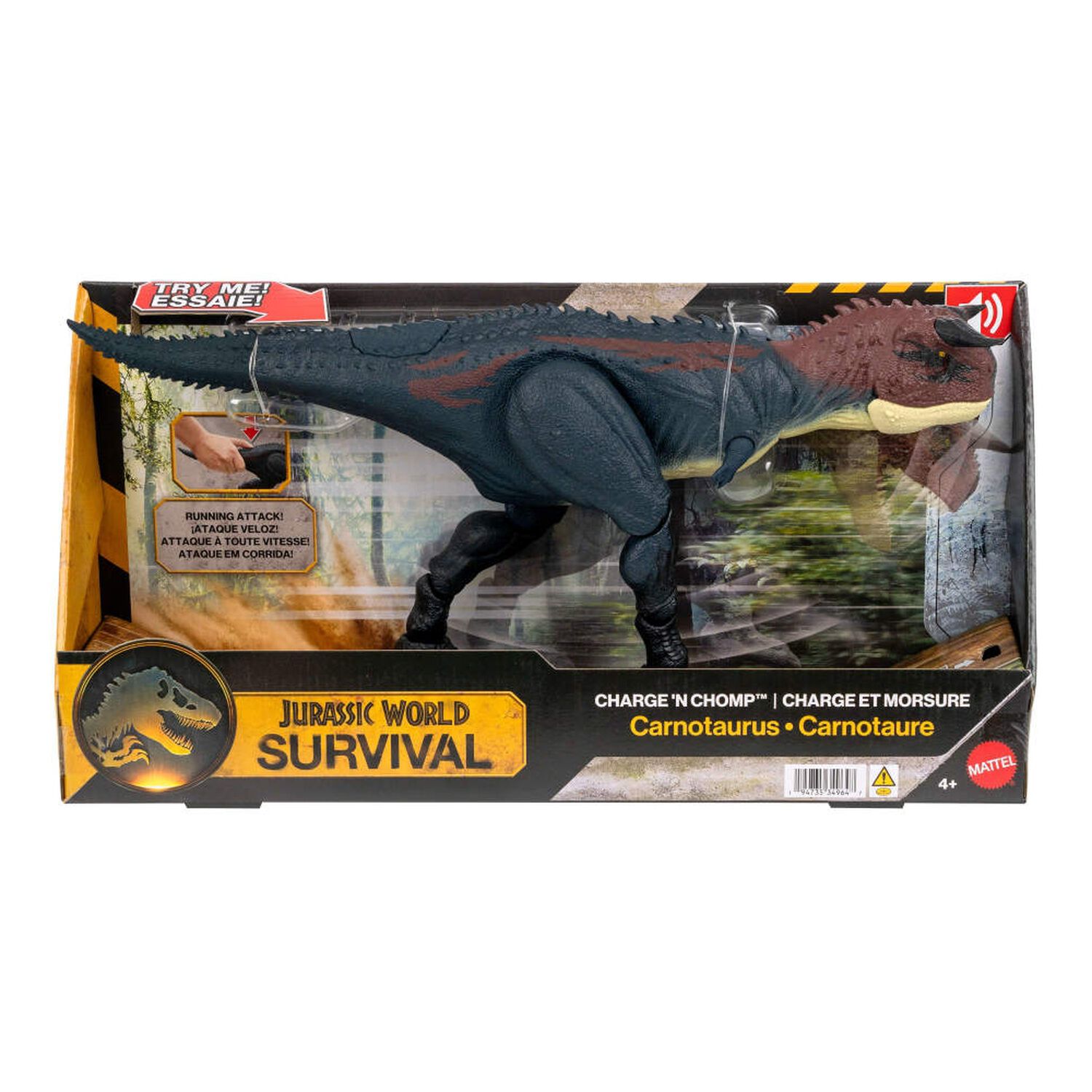 Dinosaurio De Juguete Carnotaurus De Jurassic World Embiste Y Muerde image number 5.0