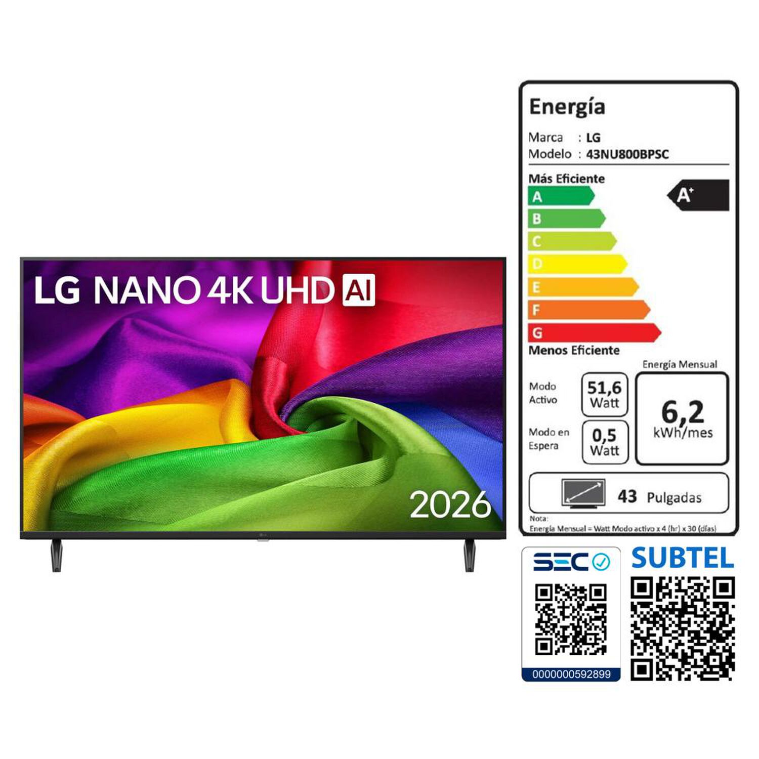 Led 43" LG 43NU800BPSC / Ultra HD 4K / Smart TV image number 12.0