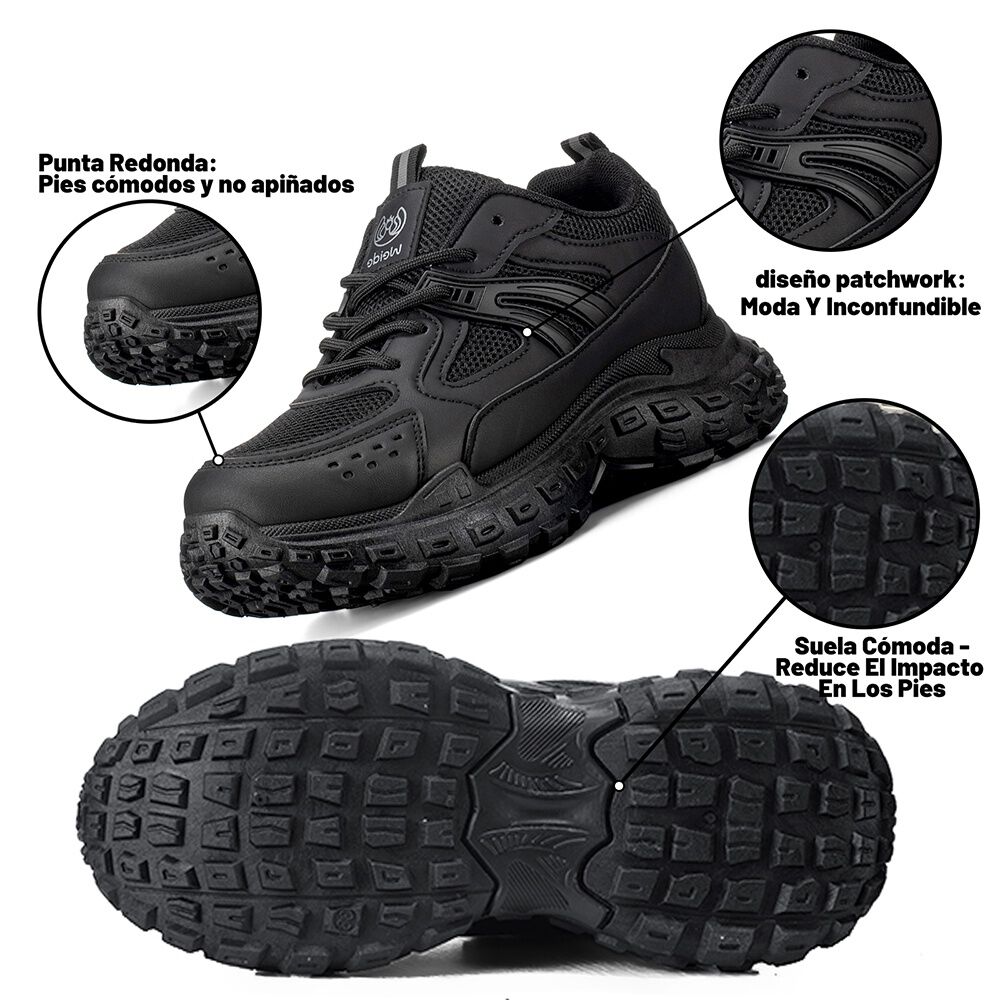 Zapatillas Negro Casual Mujer Weide Sl03 image number 5.0