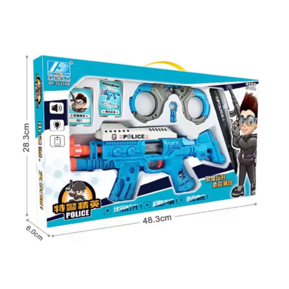 Juguete Set De Policia Luces Y Sonidos 3 En 1 Infantil image number 5.0