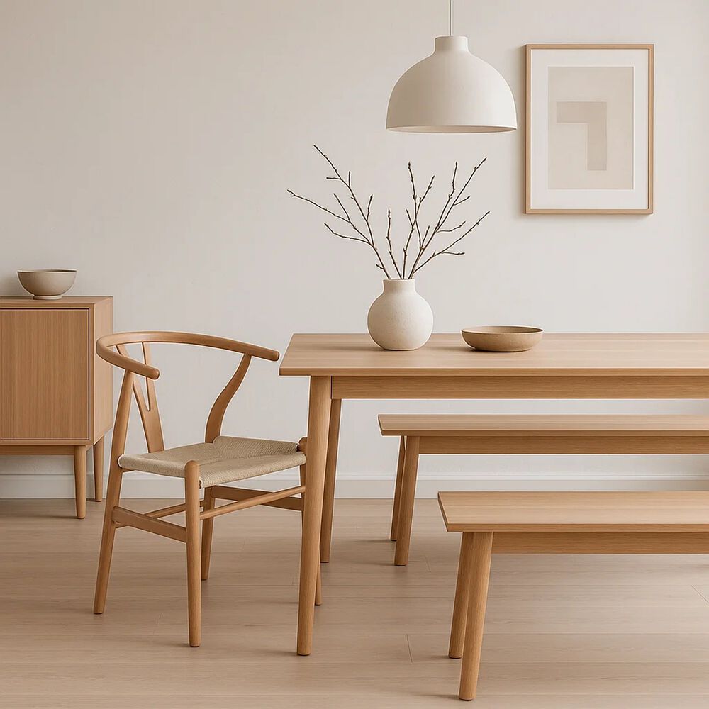 Silla Wishbone Madera Y Hilo De Cuerda - Natural image number 2.0