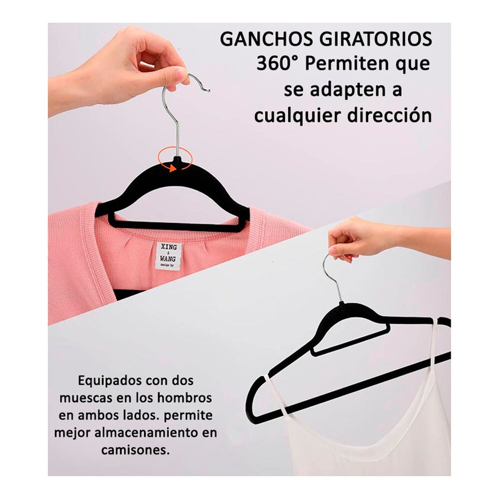 Colgadores Ropa Antideslizantes Terciopelo 30 Unid image number 2.0