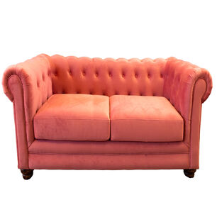 Sofa Florencia 3 Cuerpos Tela Velvet Palo Rosa