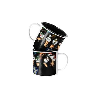 Taza Enlozada Lechera De Kiss Bandas De Rock