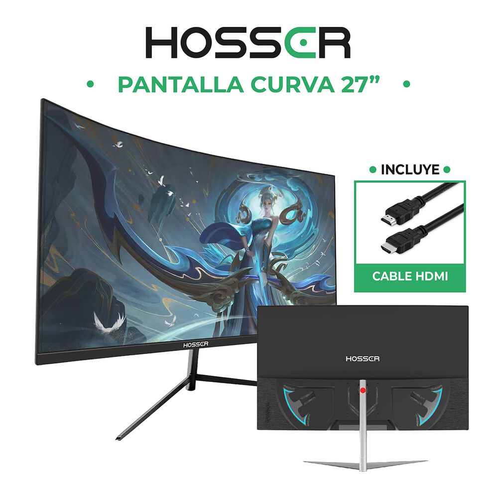 Monitor Gamer Curvo 27 Pulgadas Hosser Fhd Gaming Monitor image number 6.0