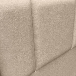 Respaldo De Cama Block Lino Beige 2 Plazas