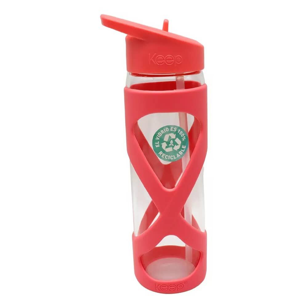 Botella Keep Vidrio 532ml Hidratacion Deportes Outdoor Rosa image number 4.0